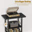 Grande table tourne-disque avec rangement en vinyle