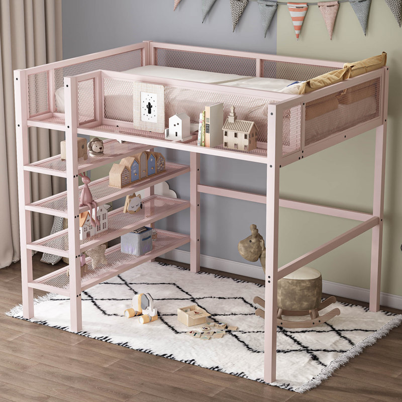 Lit mezzanine simple Kibby Kids, Rose