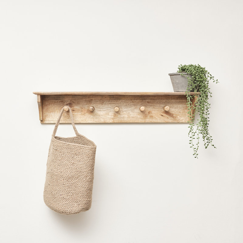 Abdelhamid Wood Floating Shelf, Mango Wood