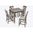 5 Piece Dining Table Set For 4, Counter Height Kitchen Table Set With Square Table