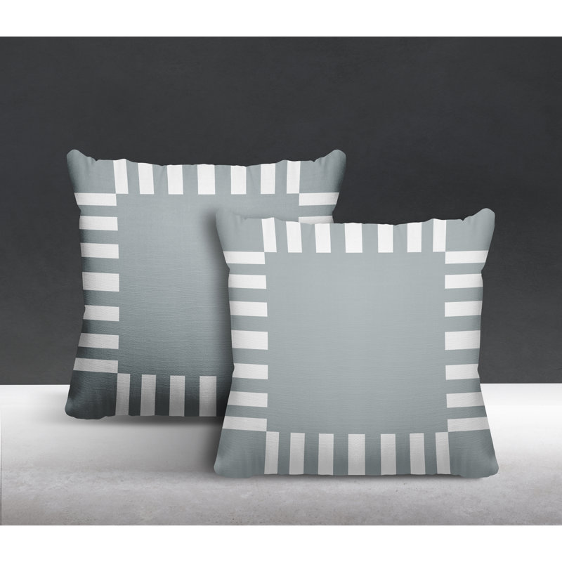  Coussin intérieur / extérieur, L 15 po x H 15 po, Gris