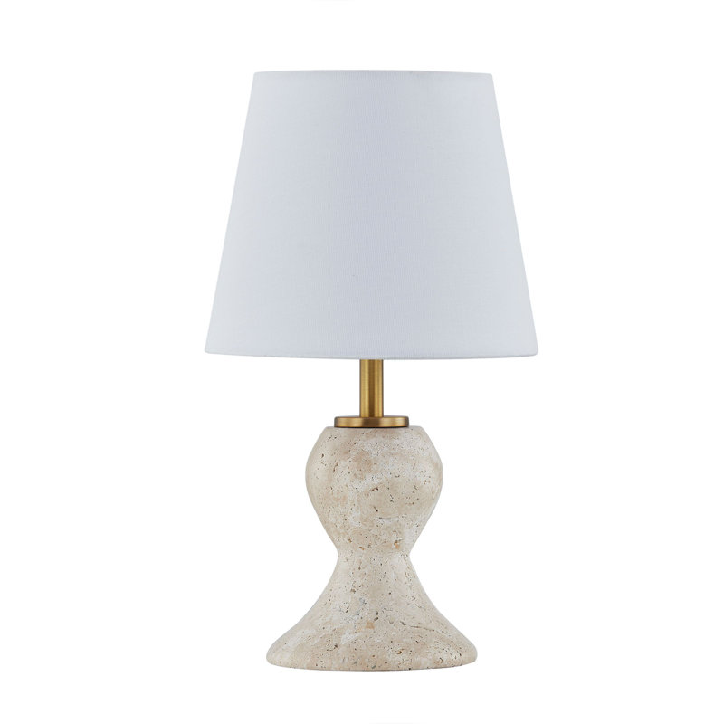 Mini lampe Hansel 12,5 "avec abat-jour en lin, beige