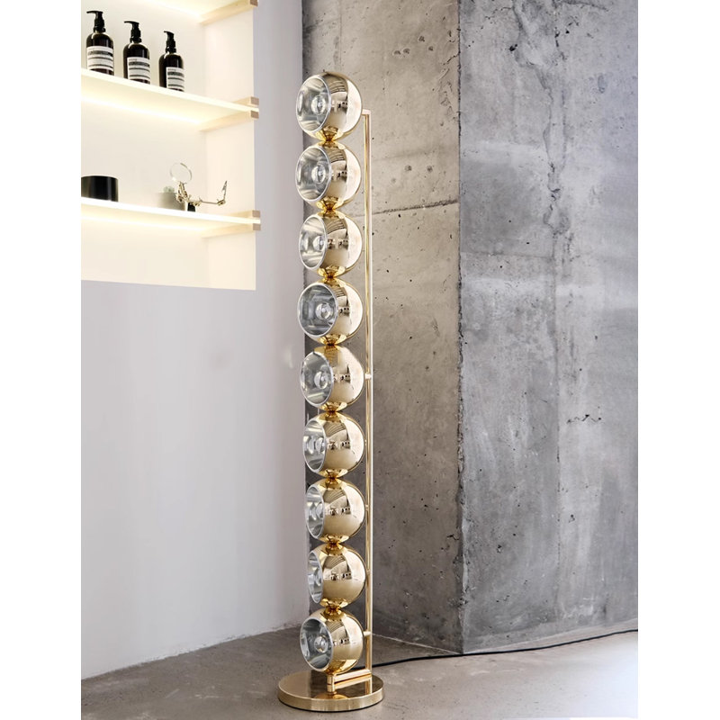 Contemporary Column Multi Orb Standing Accent Light