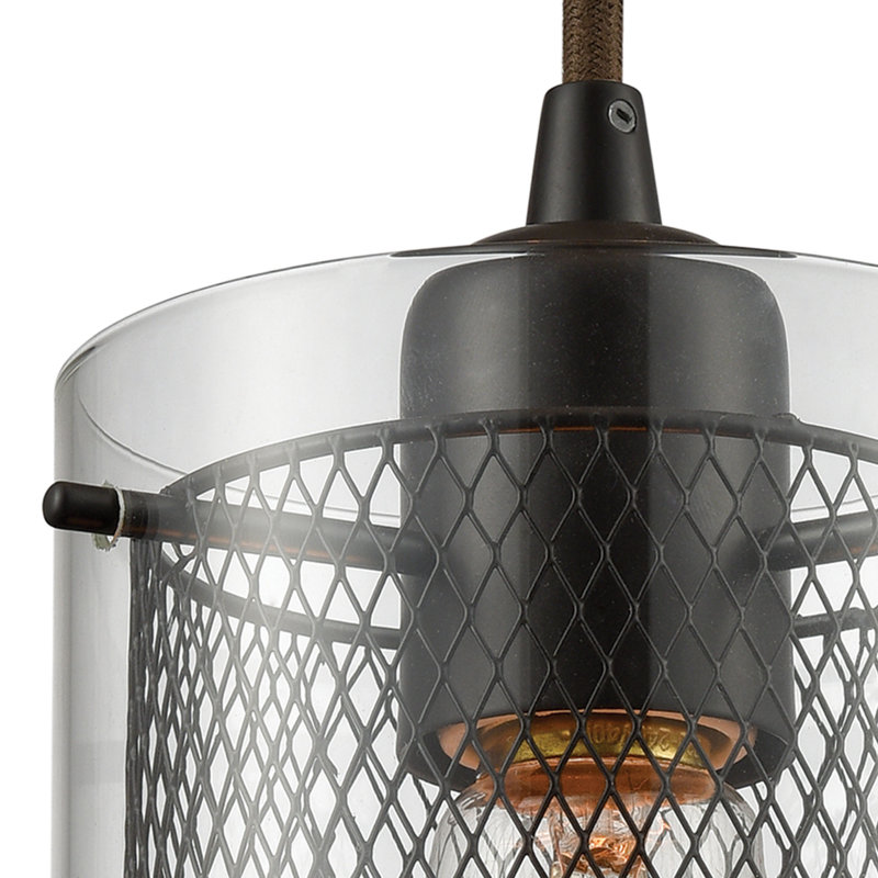 Brant Clear Glass and Bronze Mini Pendant Light