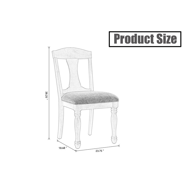 Ensemble de 2 chaises de salle à manger Aadhiran, Chêne foncé