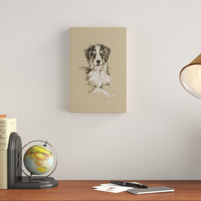 «Breed Sketches IV», peinture sur toile, H 12 po x l 8 po