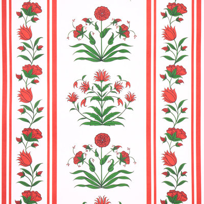 Schumacher x Marie-Anne Oudejans Poppy Stripes Wallpaper