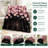 Cozy Flannel Blanket - Floral & Heart Pattern, Black with Pink Flowers, Glittering Stars, Lightweight, Cozy, Decorative, All-Season, Skin-Friendly, Machine Washable, for Sofa, Couch, Living Room and Bedroom-135729284