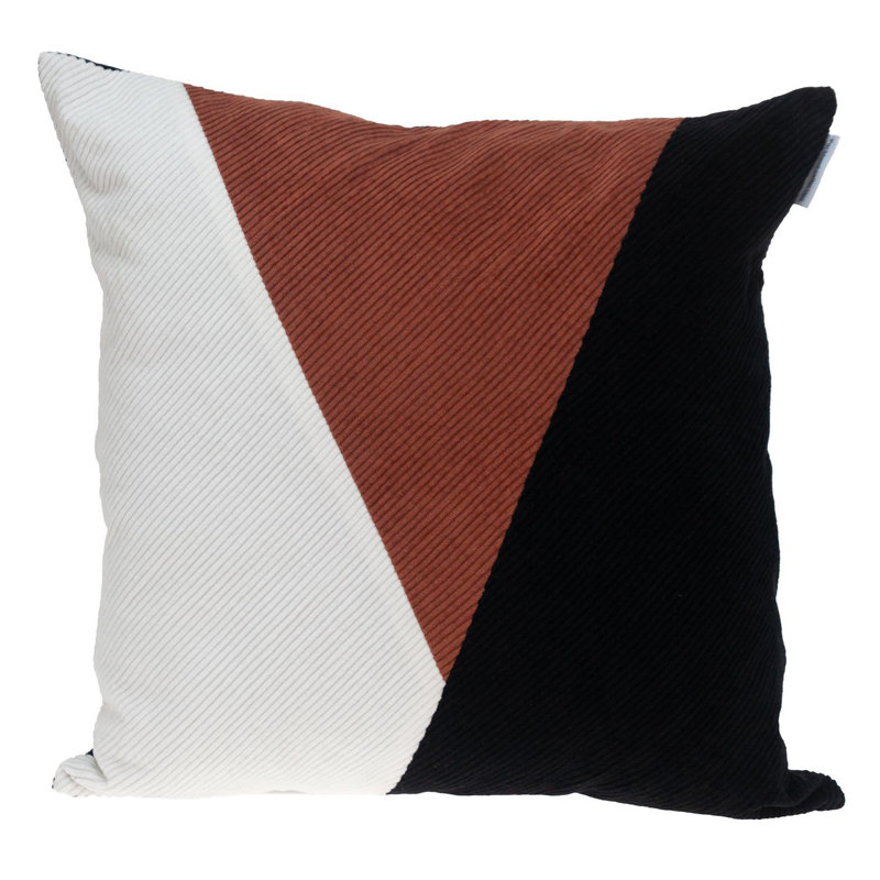 Arcas Geometric Cotton Throw Pillow, Red