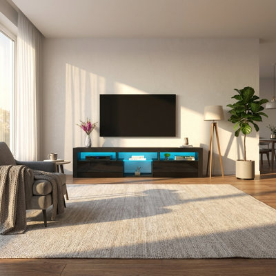 Sabacky Modern Floating Wall Mounted TV Stand for TVs up to 88"