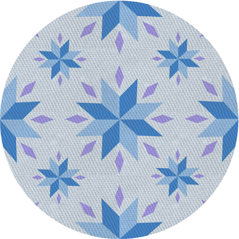 Geometric Indoor Rug, Round 8'