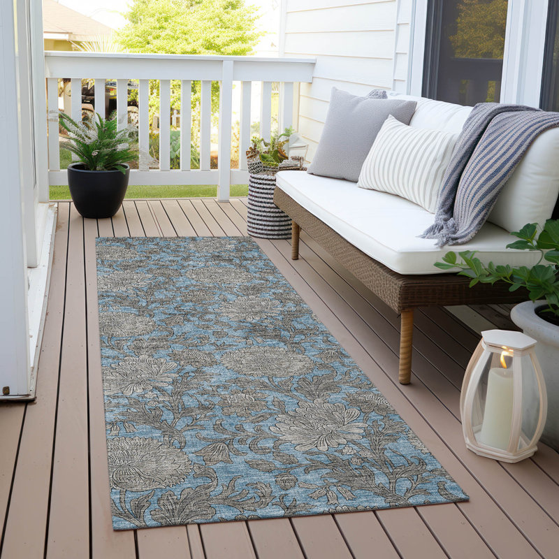 Tapis intérieur / extérieur Ayush, Tapis de couloir 2 pi 3 po x 7 pi 6 po
