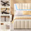 Upholstered Platform Bed With Adjustable Headboard And 4 Storage Drawers-1368083640-1368083646