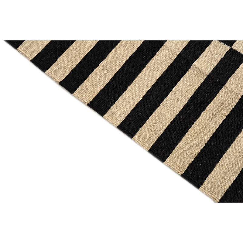 Tapis noir et blanc Ivey