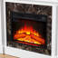 Foyer électrique avec manteau de cheminée, manteau de cheminée, radiateur autoportant, entourage réaliste en pierre empilée avec minuterie à télécommande flamme, blanc, l 45,66 po x P 11,8 po x H 40 po