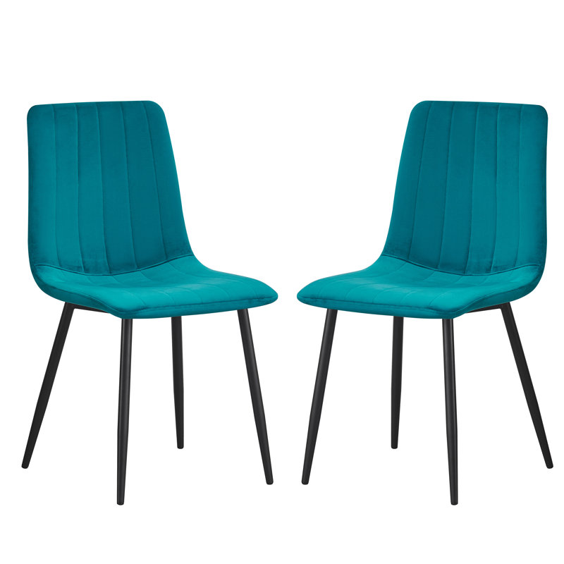 Ashlee Upholstered Dining Chair, Turquoise