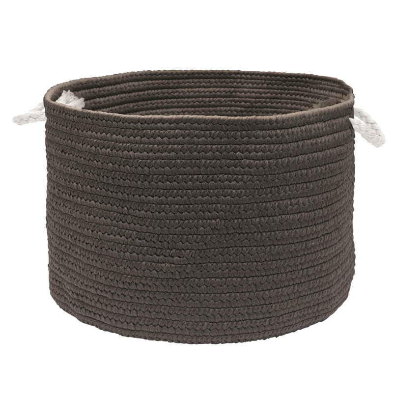 Panier avec poignées, H 12 po x l 12 po x P 8 po, Gris clair