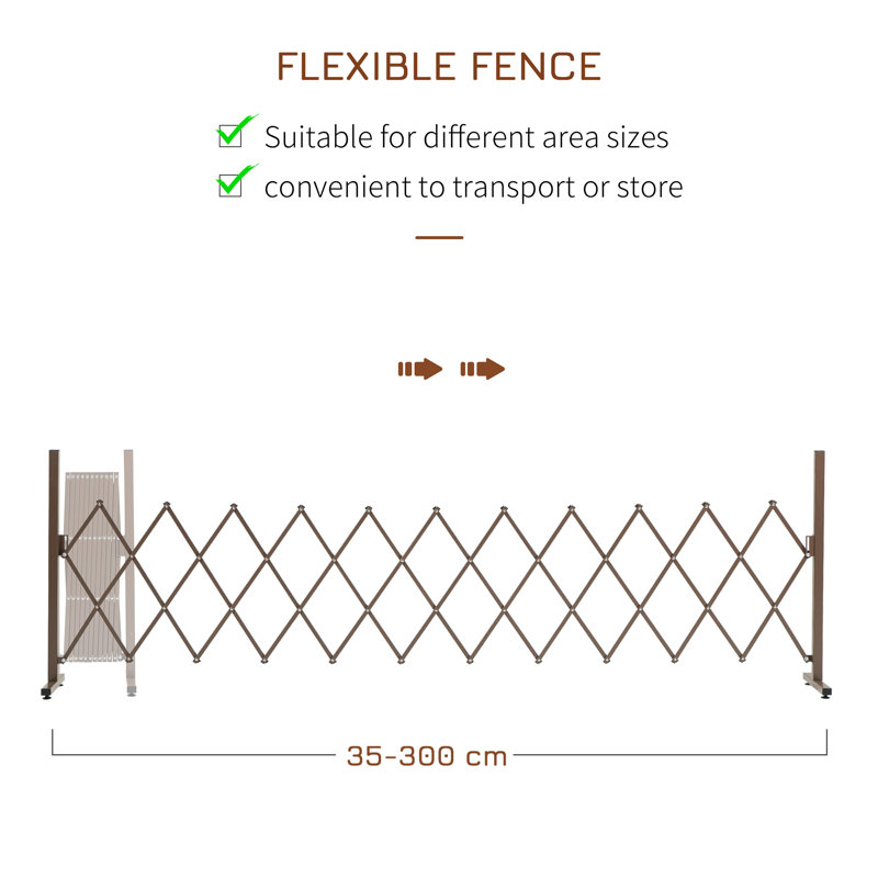 Absidy 103.5cm H x 300cm W Dark Brown Mesh Fence Panels