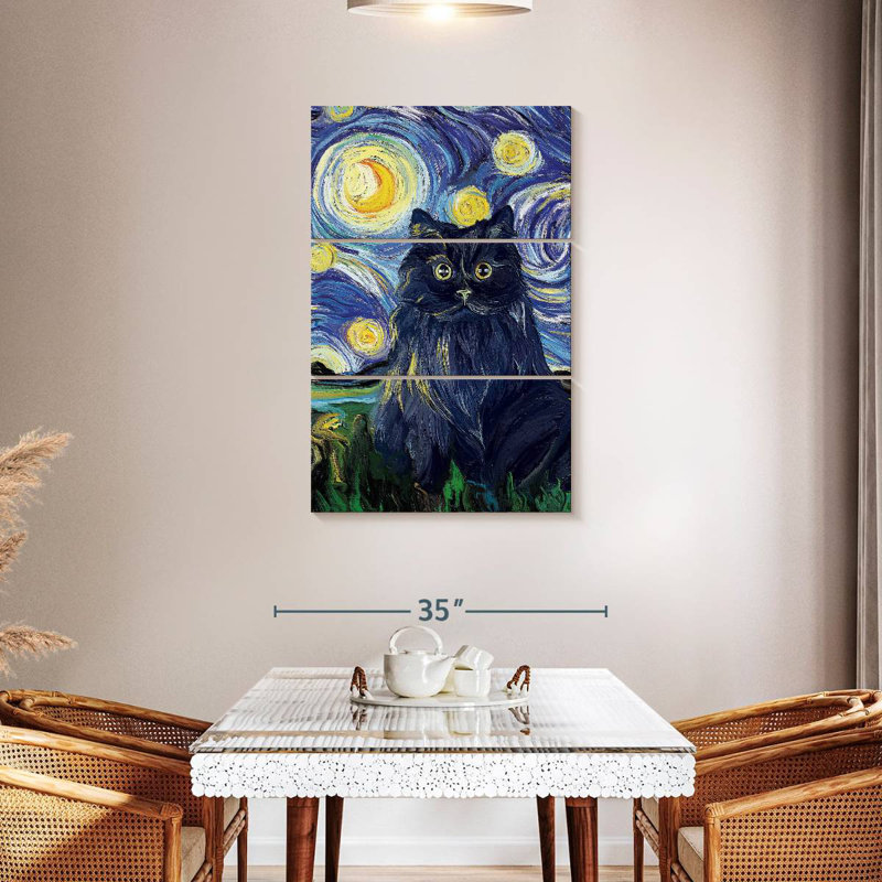 Chat noir Brampt, H 45 po x l 28 po