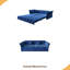 Grand canapé-lit gigogne de 74,4 po, canapé-lit convertible avec motif capitonné en tissu fait à la main, causeuse multifonctionnelle en velours For Living-775054551