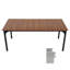Table de salle à manger rectangulaire en bois pour 6 à 8 personnes (table seulement)