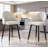 Modern PU Leather Bar Stool With High Back And Gold Footrest, 25" Seat Height-183681737-183521277
