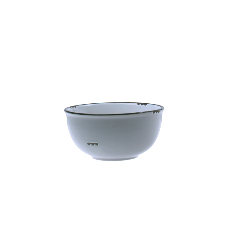 Tinware 4 Piece Rice Bowl Set, Light Grey