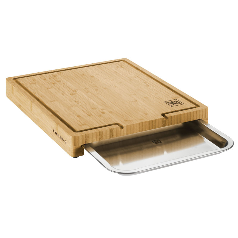 ZWILLING BBQ + planche à découper en bambou avec plateau