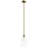 1-Light 6.1" W Dimmable Bell Pendant Light with Glass Shade