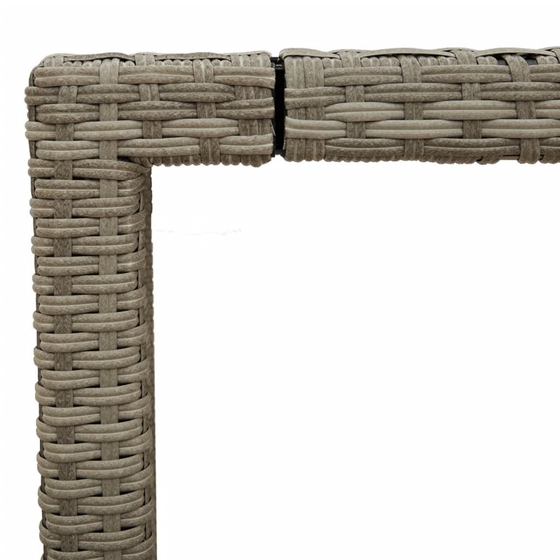 Airidas Rectangular Outdoor Dining Table , cm W 90cm cm D, 75cm H x 90cm W x 190 cm L, Light Grey