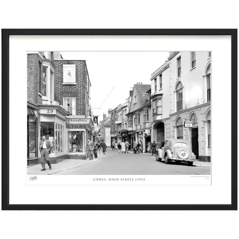 Cowes, High Street C1955 - Single Picture Frame Print, 28cm H x 36cm W x 2.3cm D