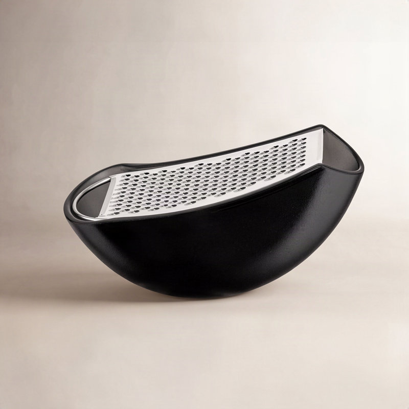 Parmenide Grater with Cheese Cellar, Black