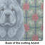 Blue Chow Chow Christmas PoinsettIas Glass Cutting Board-119894553