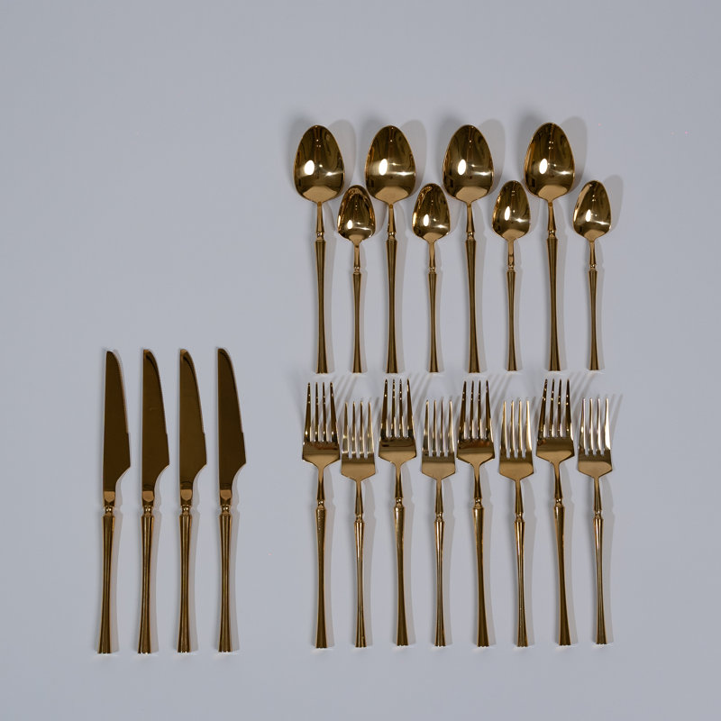 Ensemble de couverts Evamaria Living Essence, Or brillant