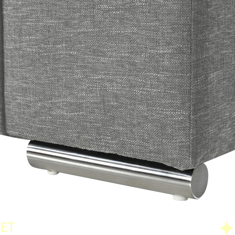 Chaise avec accoudoirs en tissu Gianna, Light Grey Fabric