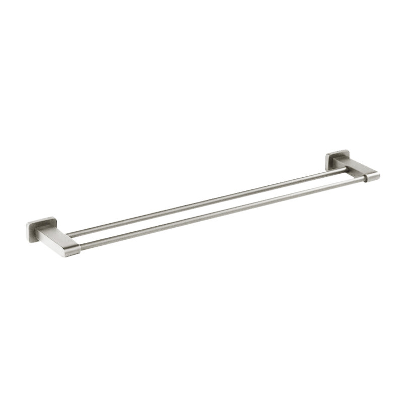 Eleganza 2 Double Wall Mounted Towel Bar, Brushed Nickel