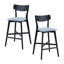 Ensemble de 2 chaises de bar modernes à hauteur de comptoir avec repose-pieds-1363732389