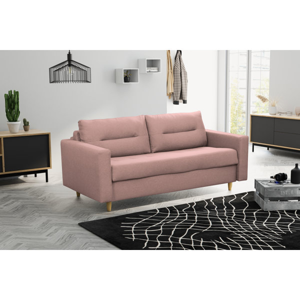 Ebern Designs Merkley 195Cm Square Arm Sofa Bed | Wayfair.co.uk