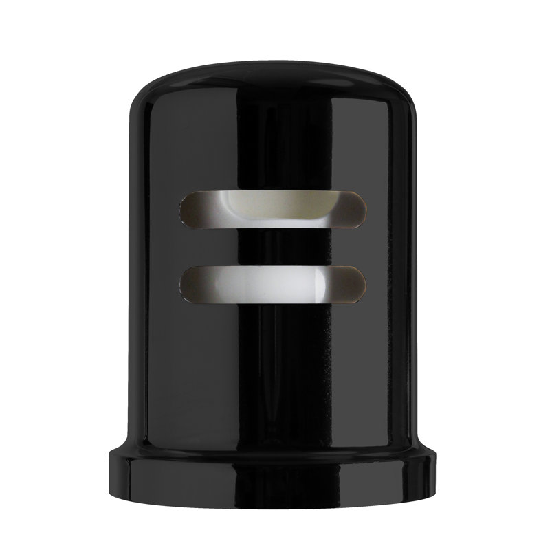 1-3/4" x 2-3/4" Solid Brass Air Gap Cap Only, Skirted, Matte Black