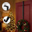 Anneaux de fleurs extensibles - Fer - Noir - Paquet de 8 - Taille ajustable 38 - 65 cm