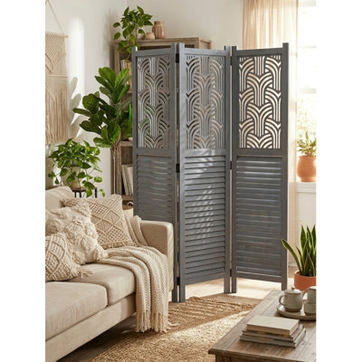 Epping 47.5 " W x 67 " H 3 - Panel Solid Wood Folding Room Divider