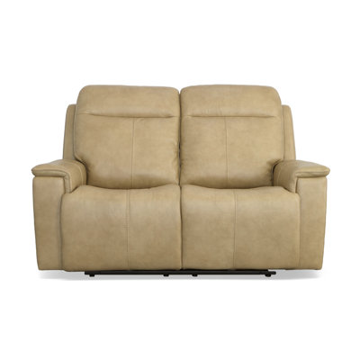 Odell 64'' Genuine Leather Pillow Top Arm Reclining Loveseat -  Flexsteel, 1739-60PH-202-80