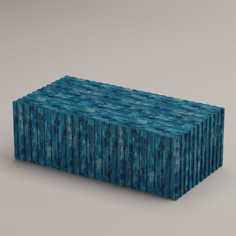 Cannelé Coffee Table, Apatite Aqua