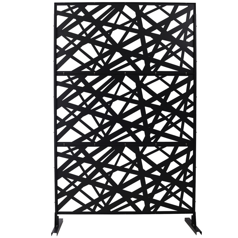 Écran d'intimité extérieur et intérieur H 76 po x l 48 po, Noir