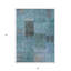 Tapis d'extérieur lavable bleu sarcelle 3 pi x 5 pi bleu turquoise et patchwork