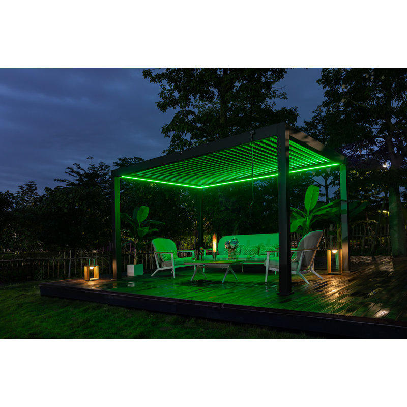 3m x 3m Aluminum Pergola, 240cm H x 400cm W x 360cm D
