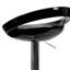 Contemporary Plastic Adjustable Height Barstool with Rounded Cutout Back and Chrome Base-1068235175