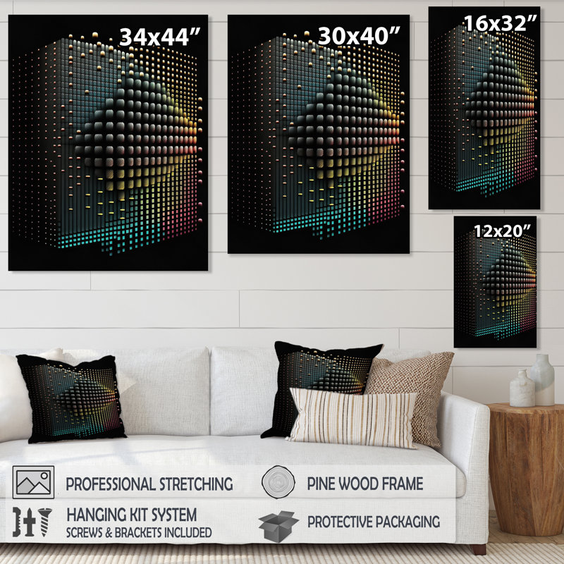 Luminogramme multidimensionnel III - reproduction sur toile, H 20 po x l 12 po x P 1 po, Toile tendue