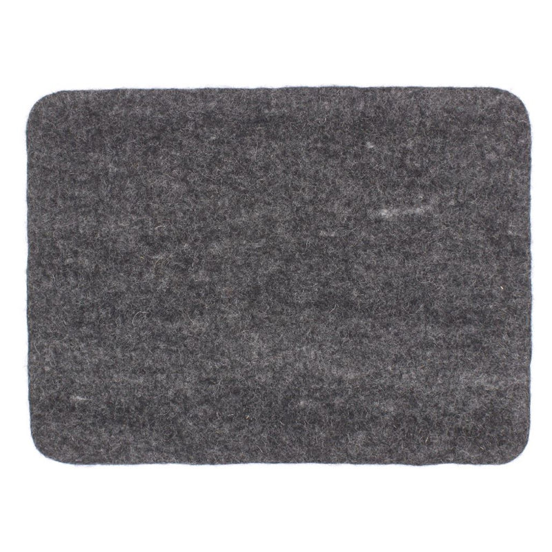 Trien Cotton Rectangle Placemat, Charcoal