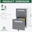 Armoire de base double en bois massif gris clair Shaker